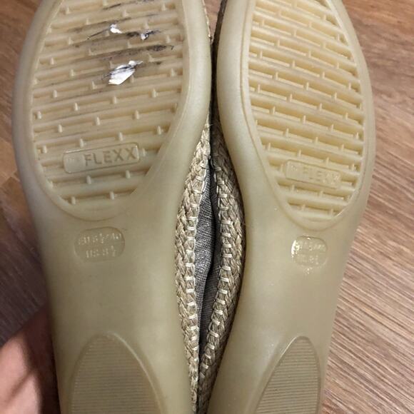 Women’s FLEXX Metallic Espadrille Slip On Shoes Size 8.5 - Picture 7 of 8